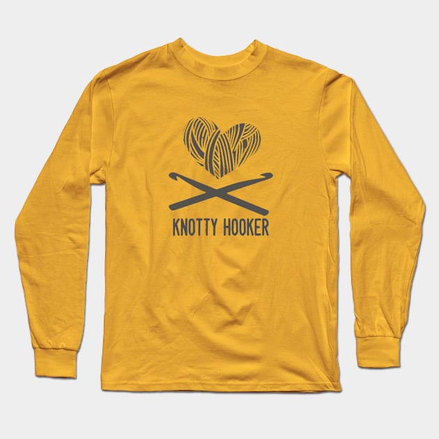 Are you a knotty hooker? Long Sleeve T-Shirt by Mad Panda